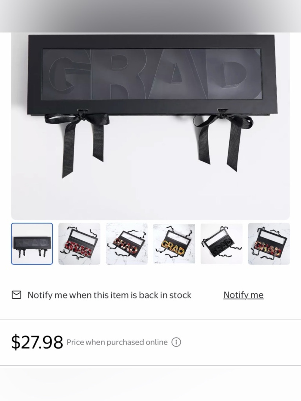Graduation Gift Box Fillable Word Food Storage - Picture 9 of 9